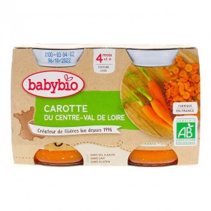 Babybio carotte du centre-val de loire dès 4 mois 2x130g