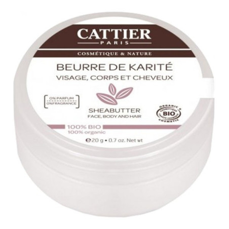 Cattier beurre de karité 100% bio 20g