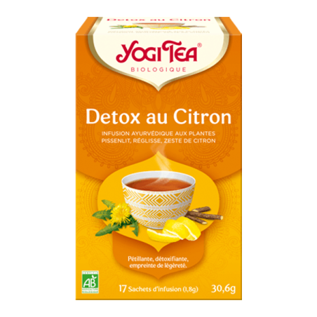 Yogi Tea bio détox au citron 17 sachets 30g