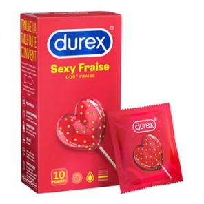 Durex sexy fraise 10 préservatifs