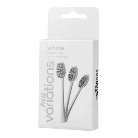 My Variations pack de 3 têtes de brosse sonique blanches