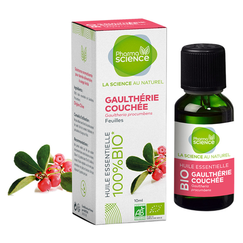 Pharmascience Gaulthérie Couchée Huile essentielle bio 10ml